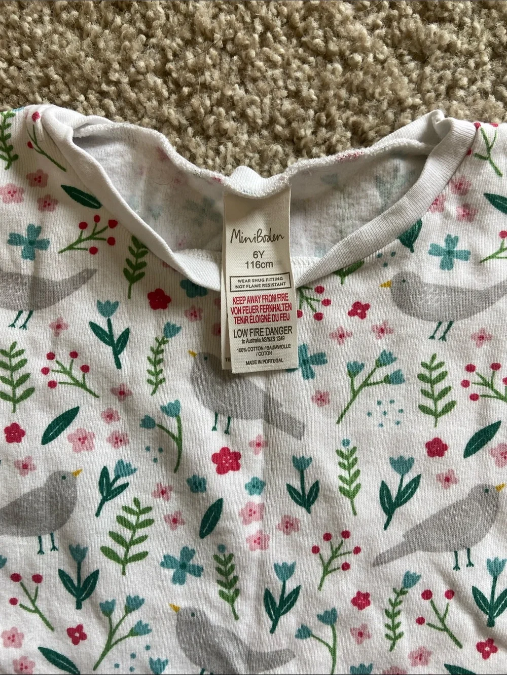 Mini Boden long sleeve pajama top